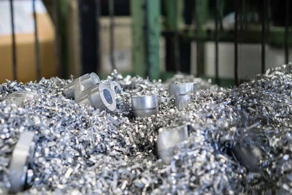 Image of a pile of Aluminium components for metal farbrication